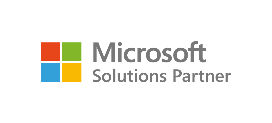 Microsoft Solutions Partner logo with a cloud icon representing collaboration and cloud services.