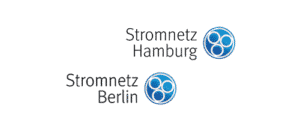 The Stromnetz Hamburg & Berlin logo features a modern design with bright colors and stylized text.