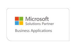 Visual emblem of the Microsoft Solutions Partner with a focus on business applications and digital solutions.
