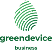 Green leaf logo representing eco-friendliness and environmental awareness