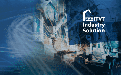 Ein Logo für Industrielösungen, das ein modernes Design mit leuchtenden Farben und einem professionellen Erscheinungsbild aufweist.