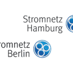 Das Logo von Stromnetz Hamburg & Berlin zeigt ein modernes Design mit leuchtenden Farben und stilisiertem Text.