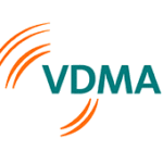 Das VDMA-Logo ist auf einem sauberen weißen Hintergrund gut sichtbar.