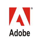 Das Adobe-Logo mit dem stilisierten Buchstaben „A“ in Rot und Schwarz steht für das Software-Unternehmen, das für seine kreativen Werkzeuge bekannt ist.