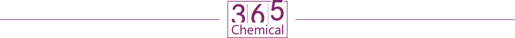 365 Chemical" Text in violett mit horizontalen Linien auf beiden Seiten und einem Kasten um die Zahl herum