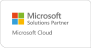 Microsoft Solutions Partner-Logo mit einem Cloud-Symbol, das für Zusammenarbeit und Cloud-Dienste steht.